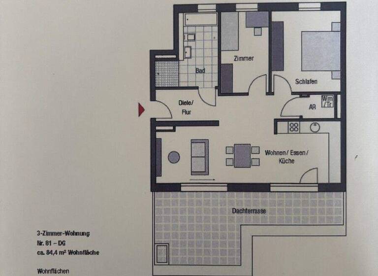 Wohnung zur Miete 620 € 3 Zimmer 84,4 m² frei ab sofort Kehl 77694