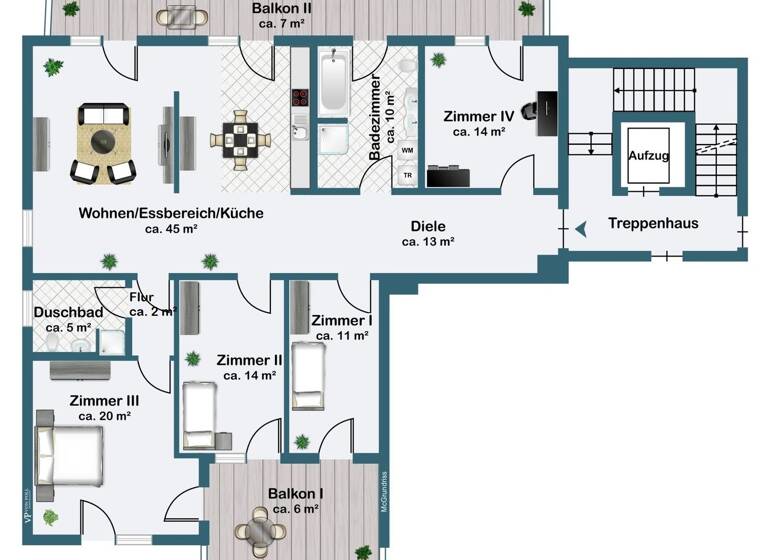 Wohnung zum Kauf 995.000 € 5 Zimmer 149 m² 1. Geschoss Heddernheim Frankfurt am Main 60439