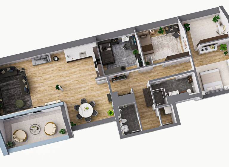 Wohnung zum Kauf - Neubau provisionsfrei 996.250 € 4 Zimmer 122 m²<br/>Wohnfläche Dachgeschoss, 4.<br/>Geschoss Kirchzarten Kirchzarten 79199