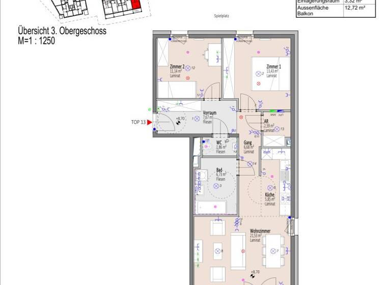 Wohnung zum Kauf - Erstbezug 258.396 € 3 Zimmer 77,5 m² 3. Geschoss Elisabeth Bollenberger - Gasse Wiener Neustadt 2700