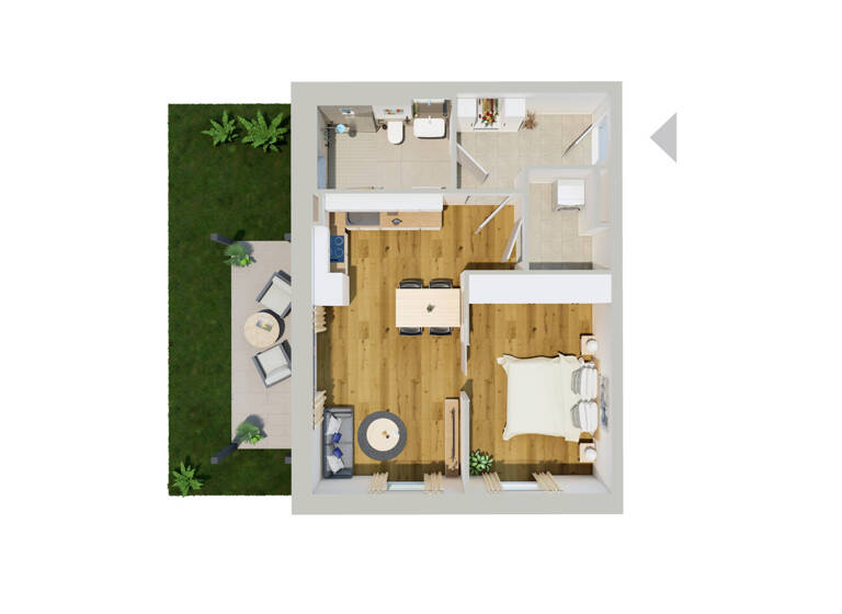 Wohnung zur Miete 775 € 2 Zimmer 57,4 m²<br/>Wohnfläche 1.<br/>Geschoss ab sofort<br/>Verfügbarkeit Fischerdorf Deggendorf 94469