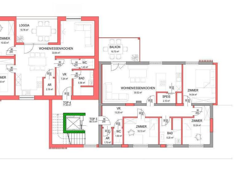 Wohnung zum Kauf - Erstbezug 298.000 € 4 Zimmer 89,7 m² 1. Geschoss Pischelsdorf in der Steiermark 8212