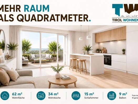 Wohnung zum Kauf 398.000 € 62 m² Telfs 6410
