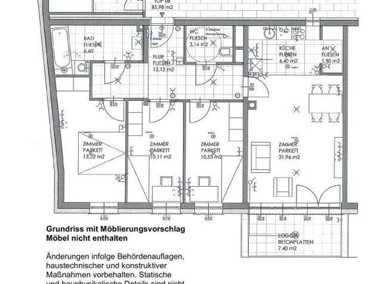 Wohnung zur Miete 949 € 4 Zimmer 86 m² Thörringplatz Pöchlarn 3380