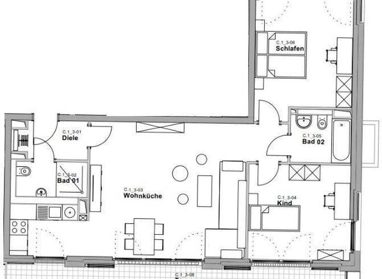 Wohnung zur Miete 1.740 € 3 Zimmer 101,3 m² 1. Geschoss frei ab 01.05.2026 Bahnhofstraße 25 Gauting 82131