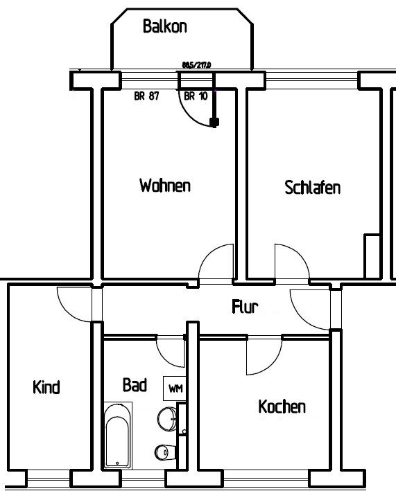 Wohnung zur Miete 379 € 3 Zimmer 70,3 m²<br/>Wohnfläche 3.<br/>Geschoss 01.03.2025<br/>Verfügbarkeit Clemens-Brentano-Straße 14 Mühlhausen Mühlhausen 99974