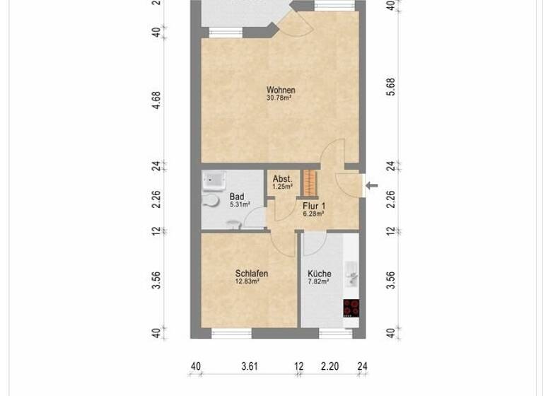 Wohnung zum Kauf als Kapitalanlage geeignet 199.000 € 2 Zimmer 70 m²<br/>Wohnfläche Bad Bevensen Bad Bevensen 29549