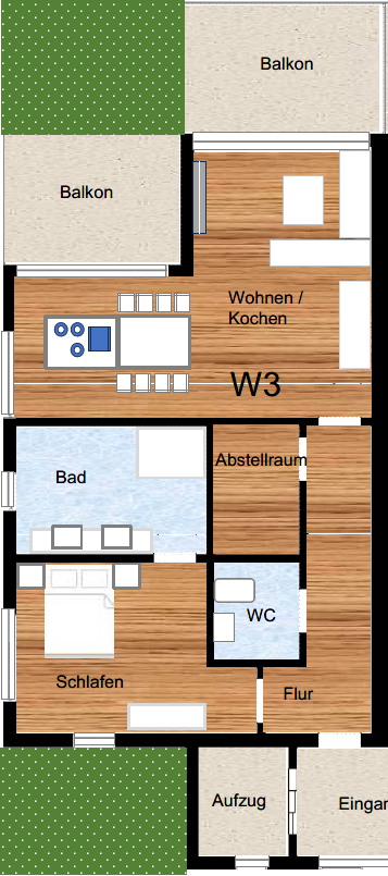 Wohnung zum Kauf provisionsfrei 389.903 € 2,5 Zimmer 100,7 m²<br/>Wohnfläche ab sofort<br/>Verfügbarkeit Trogen Trogen 95183