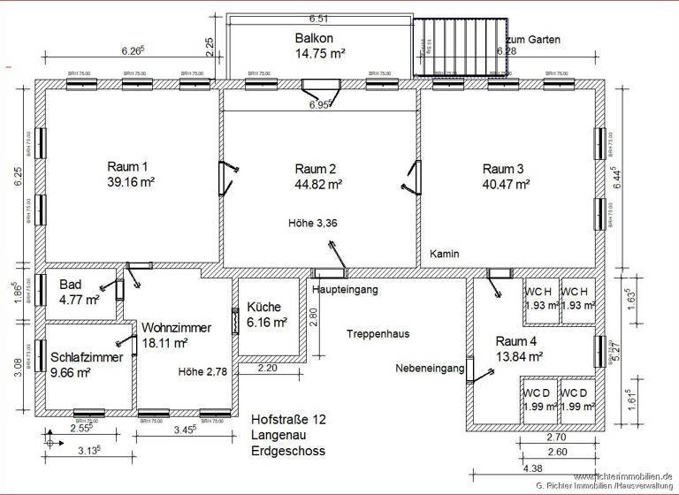 Bürogebäude zur Miete 1.300 € 6 Zimmer 184 m² Bürofläche Hofstraße 12 Langenau Brand-Erbisdorf / Langenau 09618