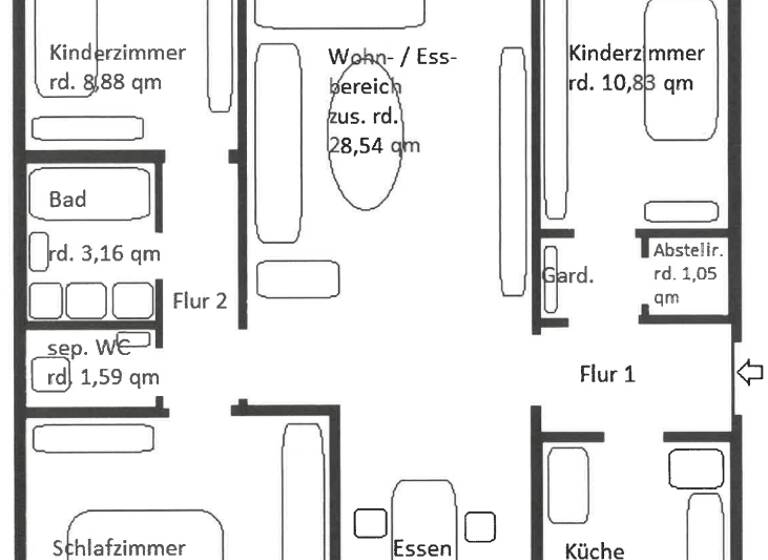 Wohnung zum Kauf 129.000 € 4 Zimmer 87,1 m² Westerstede 26655