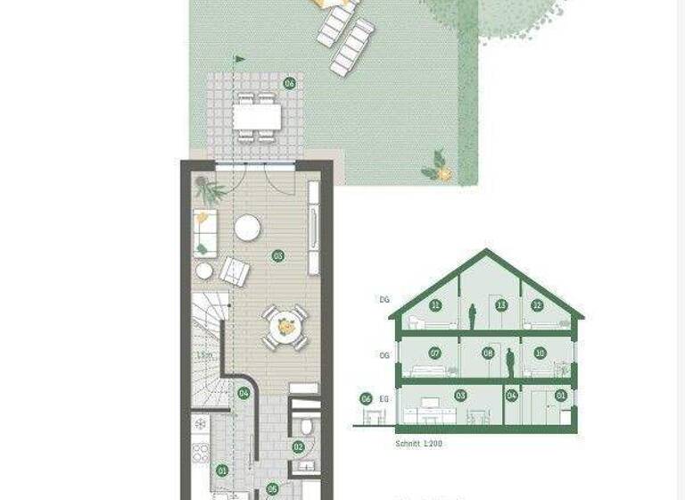 Maisonette zur Miete - Erstbezug 1.290 € 5 Zimmer 108,2 m² EG frei ab sofort Gransee 16775