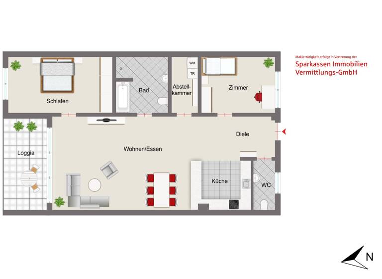 Wohnung zum Kauf provisionsfrei 429.000 € 3 Zimmer 81,7 m²<br/>Wohnfläche Weiden Weiden 92637
