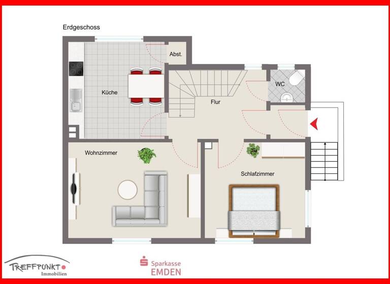 Doppelhaushälfte zum Kauf 119.000 € 4 Zimmer 77 m² 540 m² Grundstück Wolthusen Emden 26725