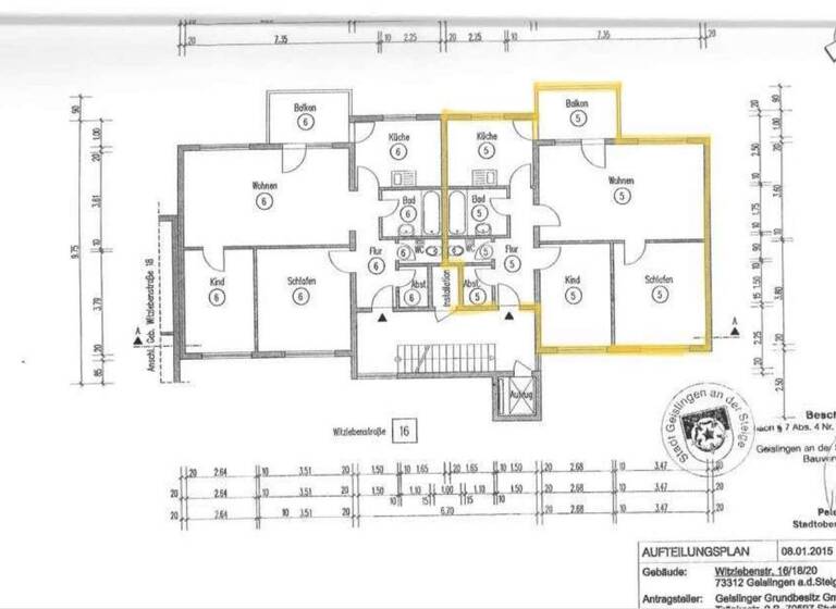 Wohnung zum Kauf 159.000 € 3,5 Zimmer 68 m² 2. Geschoss Geislingen Geislingen an der Steige 73312