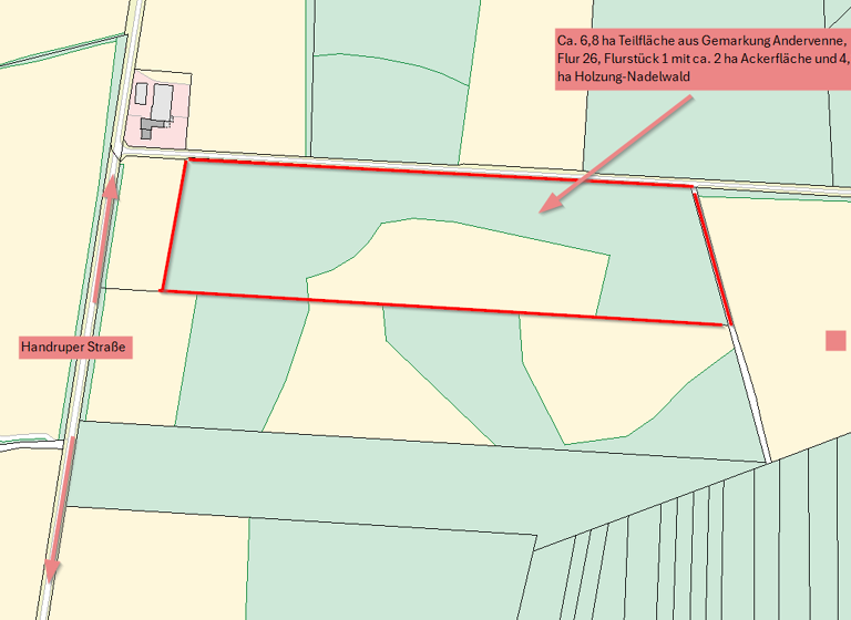 Landwirtschaftliche Fläche zum Kauf 68.000 m² Grundstück Andervenne 49832