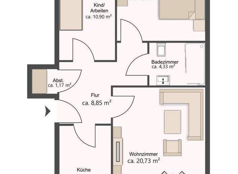 WG-Zimmer zum Kauf 399.500 € 3 Zimmer 71 m² Bramfeld Hamburg 22177