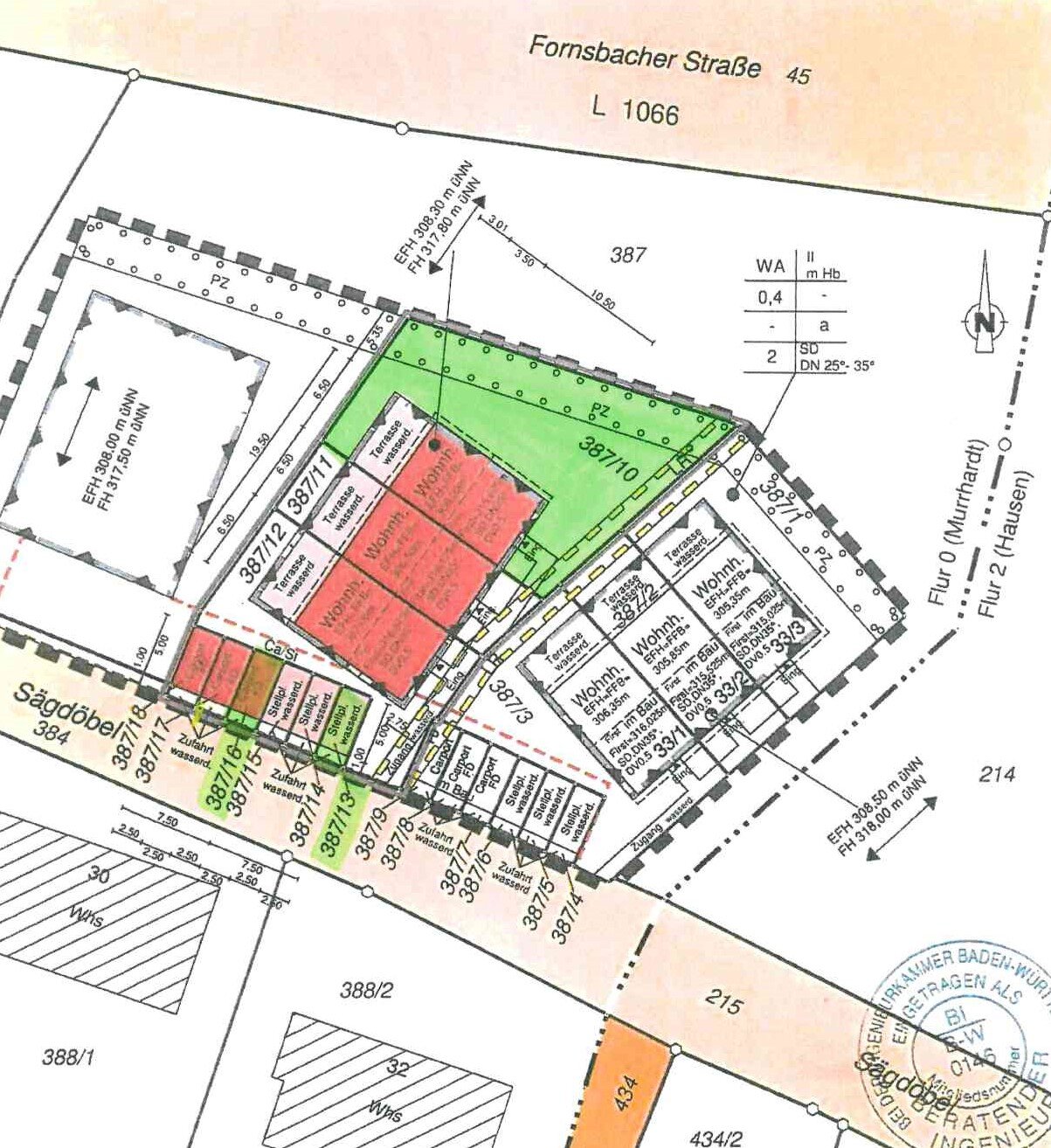 Grundstück zum Kauf provisionsfrei 98.750 € 403 m²<br/>Grundstück Sägdöbel 31/3 Murrhardt Murrhardt 71540