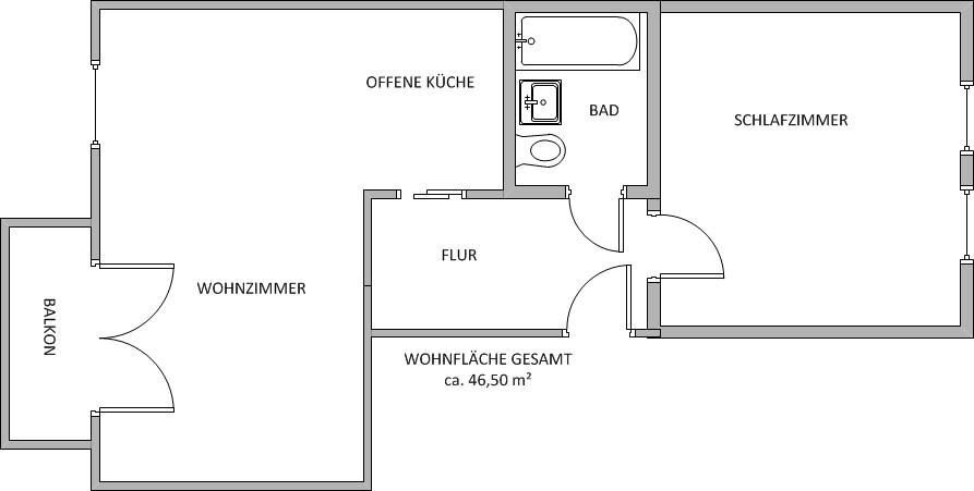 Wohnung zur Miete 293 € 2 Zimmer 46,5 m²<br/>Wohnfläche Straße der Jugend 22 Wolfen Bitterfeld-Wolfen 06766