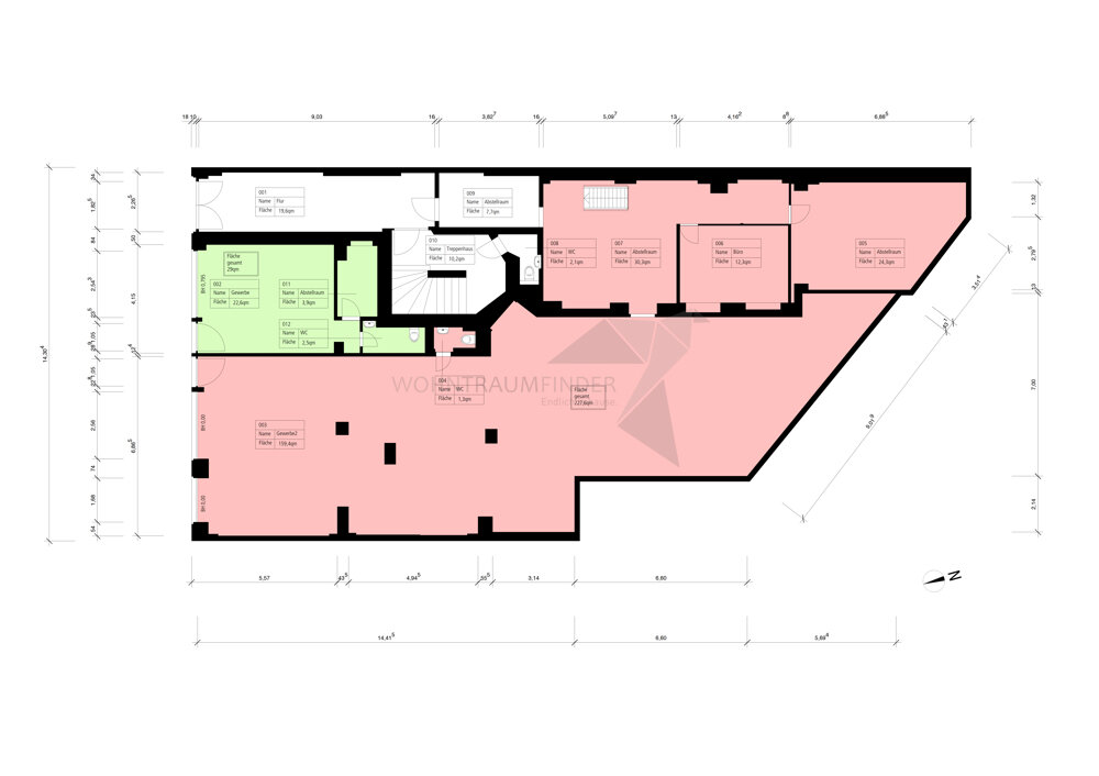 Verkaufsfläche zur Miete 2.112 € 5 Zimmer Äußere Plauensche Straße 19 Mitte - Nord 122 Zwickau 08056