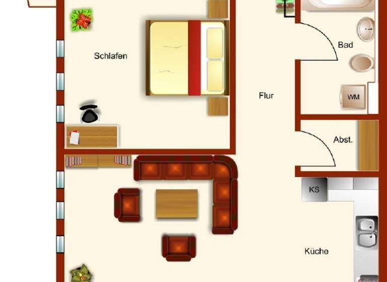 Wohnung zur Miete 750 € 2 Zimmer 71,5 m² 3. Geschoss Möckernsche Straße 5 Gohlis-Süd Leipzig 04155