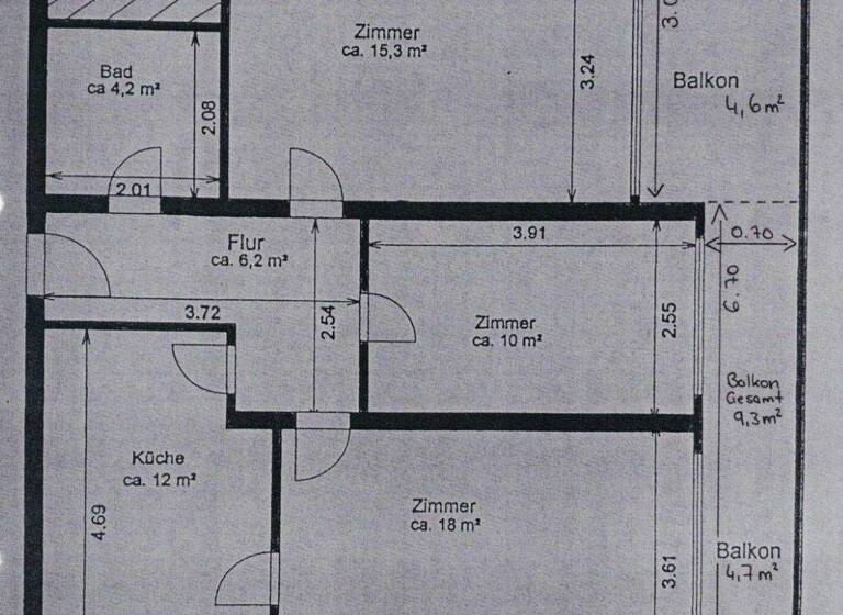 Wohnung zum Kauf 235.000 € 3 Zimmer 70,4 m² 3. Geschoss Mombach Mainz 55120