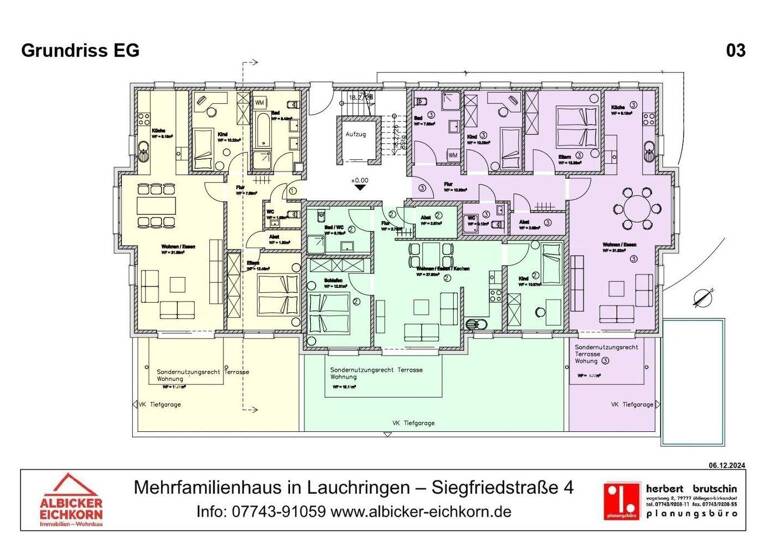 Wohnung zum Kauf provisionsfrei 351.550 € 3 Zimmer 79 m² 1. Geschoss Siegfriedstr. 4 Unterlauchringen 79787