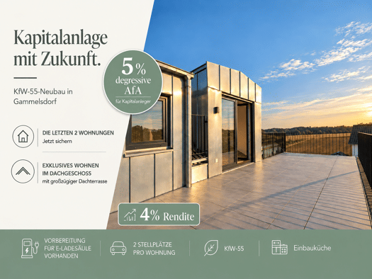 Wohnung zum Kauf - Erstbezug provisionsfrei 277.000 € 2 Zimmer 58,2 m² Gammelsdorf Gammelsdorf 85408