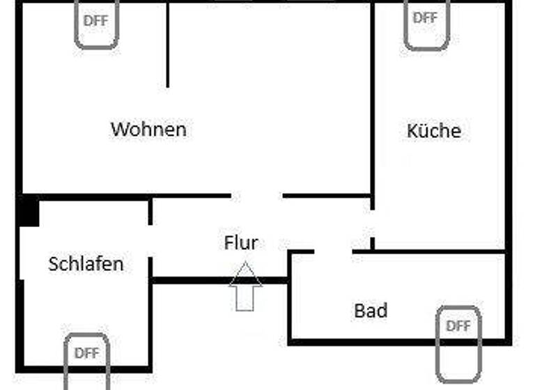 Wohnung zur Miete 425 € 2 Zimmer 65 m² 3. Geschoss Theodor-Körner-Straße 32 Wurzen 04808