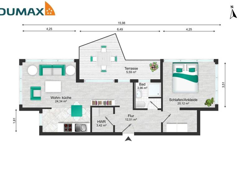 Wohnung zur Miete - Erstbezug 850 € 2 Zimmer 65,8 m² frei ab sofort Twistringen 27239