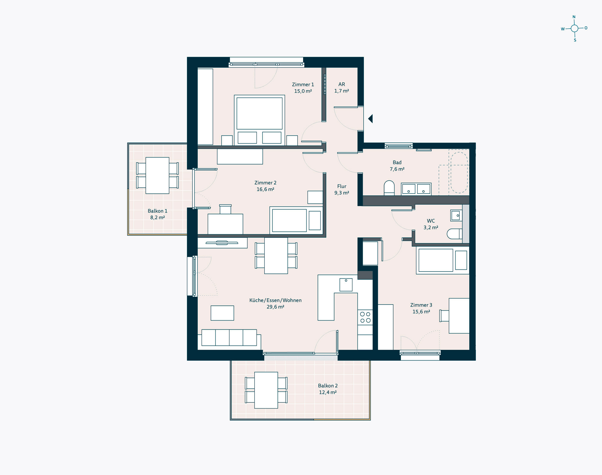 Wohnung zum Kauf provisionsfrei 566.000 € 4 Zimmer 108,8 m²<br/>Wohnfläche 1.<br/>Geschoss Bachwiesen 9 Zirndorf Zirndorf 90513