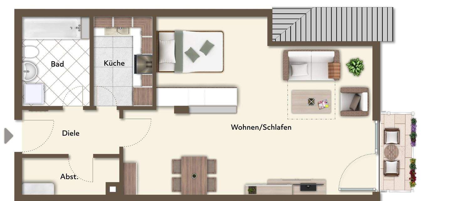 Immobilie in Deggendorf - Geräumige 61 m² Eigentumswohnung mit Balkon im Zentrum von Deggendorf - Bild 1