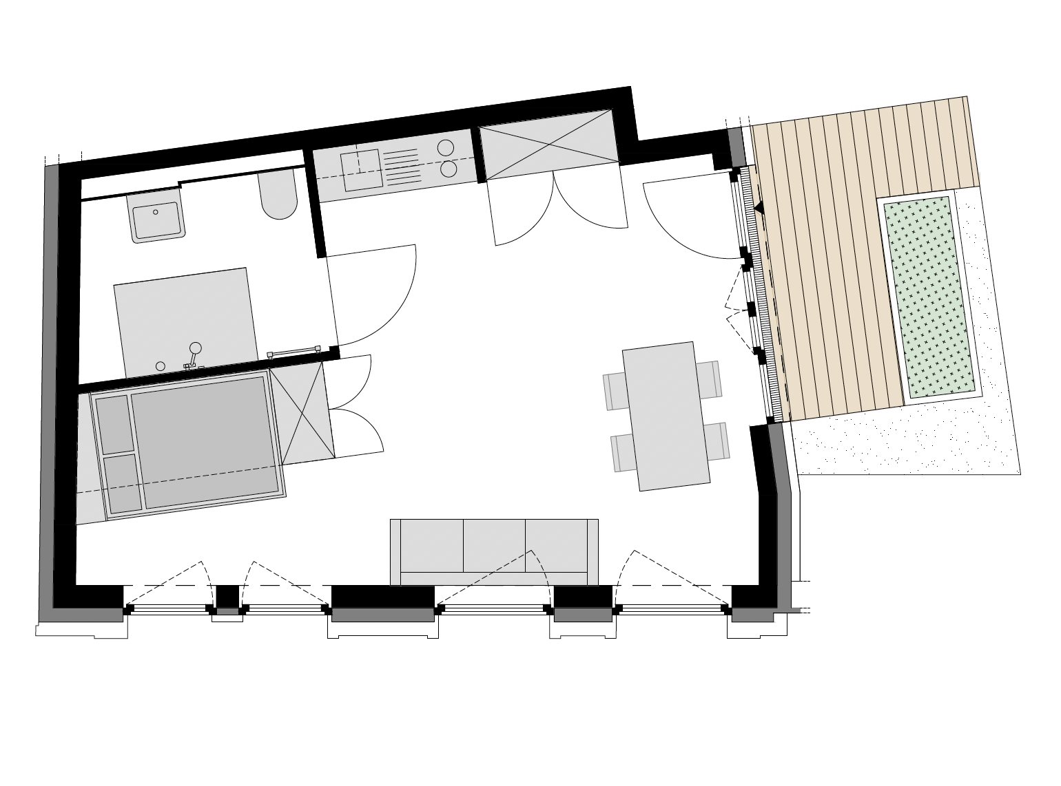 Wohnung zur Miete 855 € 1 Zimmer 39,7 m²<br/>Wohnfläche 1.<br/>Geschoss 01.02.2025<br/>Verfügbarkeit Abraham 12 Zentrum Oldenburg (Oldenburg) 26122