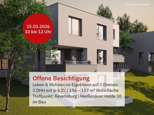 Doppelhaushälfte zum Kauf - Erstbezug provisionsfrei 970.000 € 6 Zimmer 156,6 m² 261 m² Grundstück In der Weißenauer Halde 30 Weingartshof Ravensburg 88214