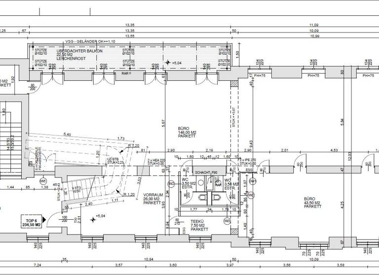 Büro zur Miete 4.456 € 3 Zimmer Wien 1030