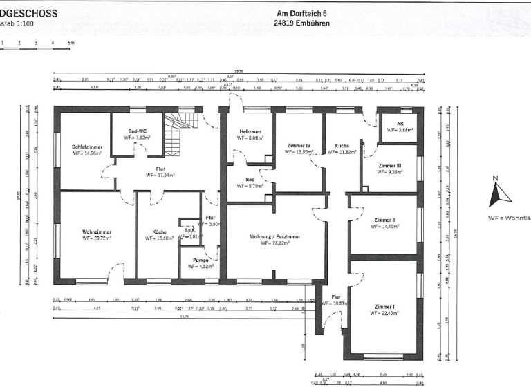 Einfamilienhaus zum Kauf 370.000 € 10 Zimmer 309 m² 17.687 m² Grundstück Am Dorfteich 6 Embühren 24819