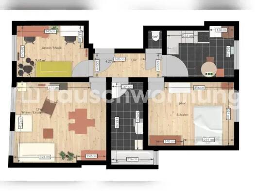 Wohnung zur Miete Tauschwohnung 670 € 3 Zimmer 63 m² 1. Geschoss Otterndorf Hamburg 20359