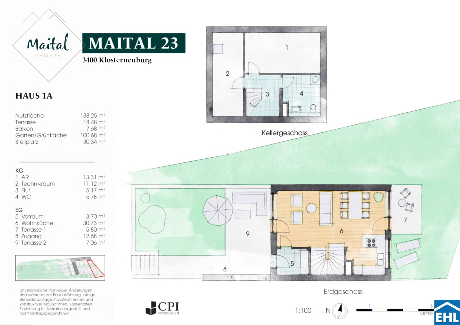 Reihenmittelhaus zum Kauf 530.000 € 5 Zimmer 103,4 m²<br/>Wohnfläche Maital Kierling 3400