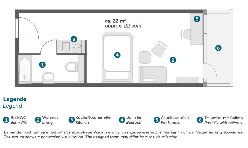 Wohnung zur Miete Wohnen auf Zeit 1.890 € 1 Zimmer 22 m²<br/>Wohnfläche 14.02.2025<br/>Verfügbarkeit Parkstraße Weißensee Berlin 13086