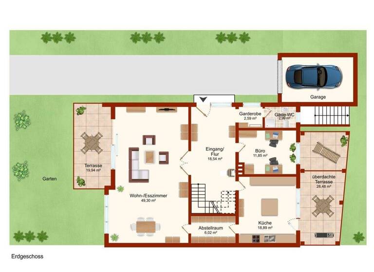 Doppelhaushälfte zum Kauf 368.000 € 4 Zimmer 181,9 m² 645 m² Grundstück Uesen Achim 28832