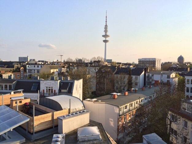 Penthouse zur Miete 1.495 € 2 Zimmer 65 m² 4. Geschoss frei ab sofort Dillstrasse Rotherbaum Hamburg 20146