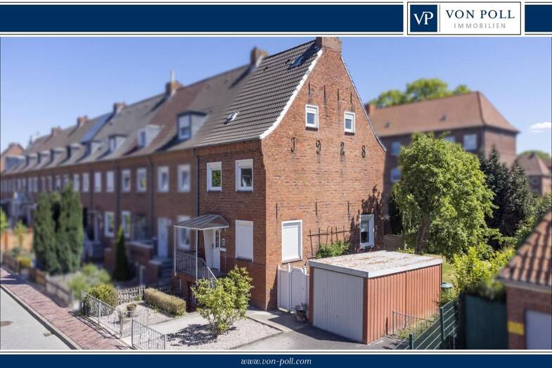 Reihenendhaus zum Kauf 129.900 € 4 Zimmer 105 m² 345 m² Grundstück Barenburg Emden 26721