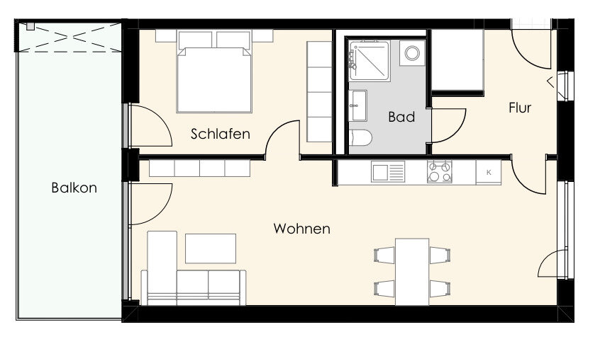 Wohnung zur Miete 790 € 2 Zimmer 72,2 m²<br/>Wohnfläche 1.<br/>Geschoss ab sofort<br/>Verfügbarkeit Lengfelderstr. 20b Eggenfelden Eggenfelden 84307