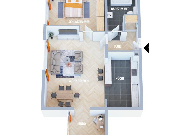 Wohnung zum Kauf 165.000 € 2,5 Zimmer 66 m²<br/>Wohnfläche 1.<br/>Geschoss Röttenbach 91341