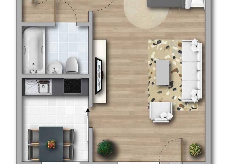 Studio zur Miete 218 € 1 Zimmer 33,5 m² 3. Geschoss Gneisenauring 25 Neu Olvenstedt Magdeburg 39130