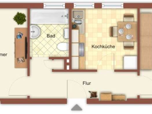 Wohnung zur Miete 549 € 2 Zimmer 51,6 m² EG Karrenweg 141 Hardt Mönchengladbach 41169