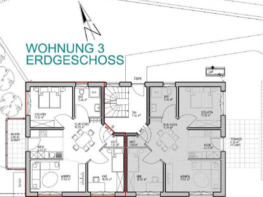 Wohnung zum Kauf - Erstbezug 272.000 € 3 Zimmer 60,5 m² 2. Geschoss Hauenstraße Fornsbach Murrhardt / Fornsbach 71540