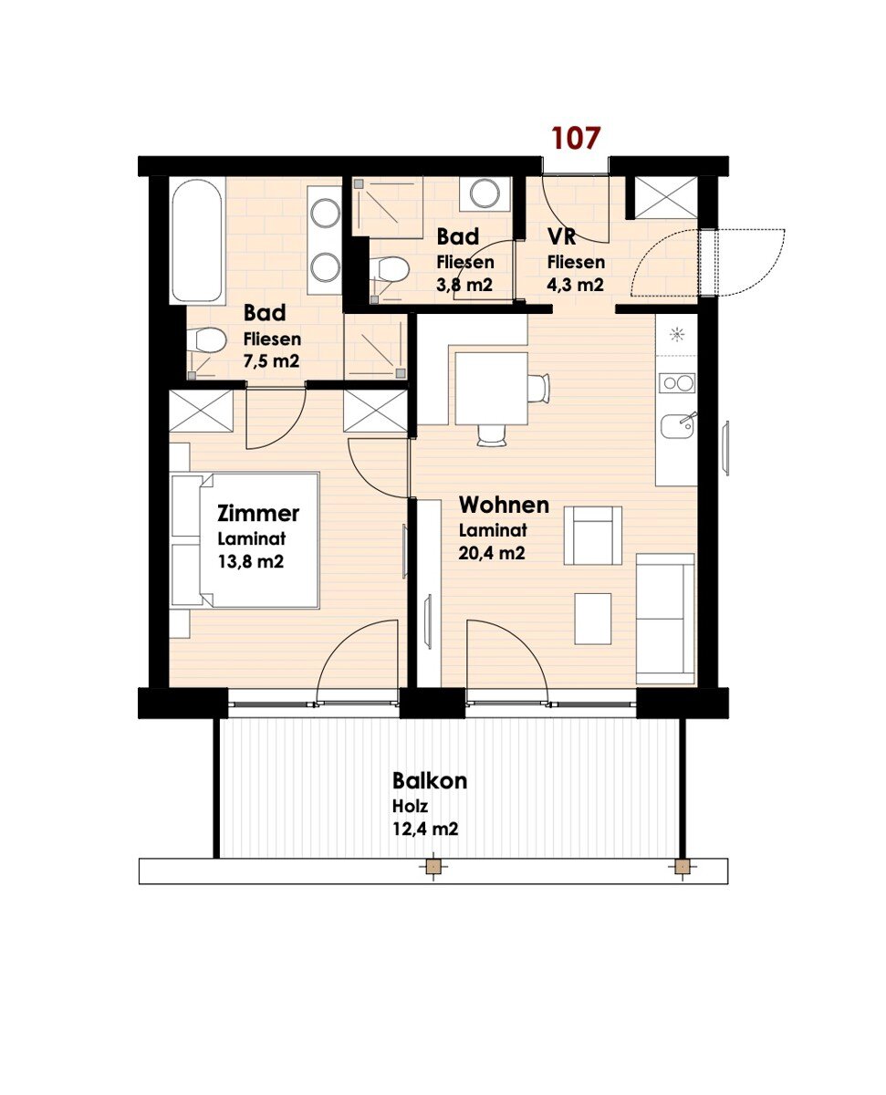 Wohnung zum Kauf 359.000 € 2 Zimmer 49,5 m²<br/>Wohnfläche Saalbach 5753