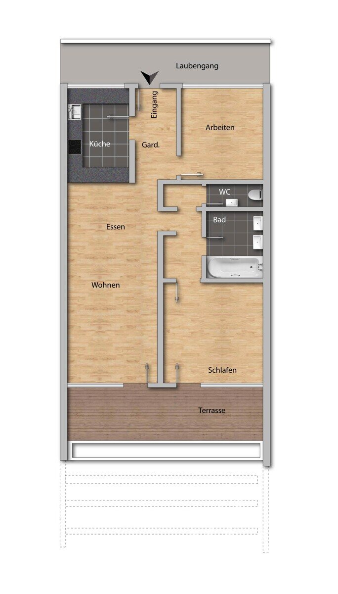 Wohnung zum Kauf 159.000 € 3 Zimmer 84,3 m²<br/>Wohnfläche 4.<br/>Geschoss 01.02.2025<br/>Verfügbarkeit Tannenweg 7 Alpirsbach Alpirsbach 72275