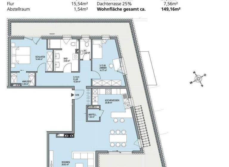 Penthouse zur Miete 3.200 € 3,5 Zimmer 150 m² 3. Geschoss Friedlingen Weil am Rhein 79576
