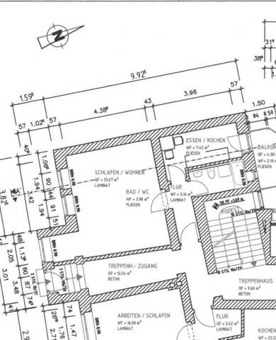 Wohnung zur Miete 490 € 1 Zimmer 45 m² EG frei ab 15.08.2025 Blumenstr. 78 Andreasvorstadt Erfurt 99092
